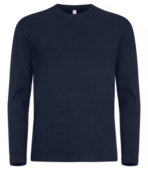 Premium langærmet t-shirt - Navy Blå - Clique 029358 - Modekompagniet.dk