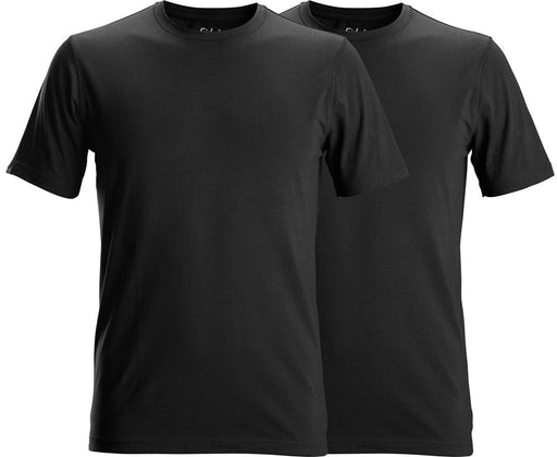 Basic T-shirt, 2-pak. - Sort - Unisex - Snickers 2529 - Modekompagniet.dk
