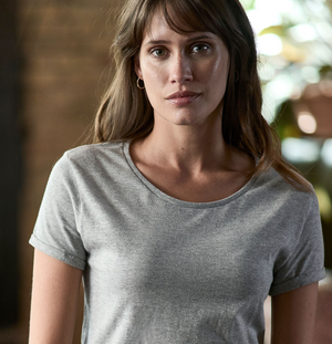 Roll-up tee - Dame - Sort - Style 5063 - Modekompagniet.dk