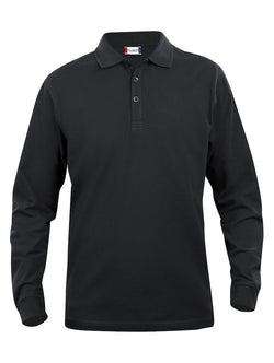 Classic Langærmet Herre Polo, Sort - Clique 028245 - Modekompagniet.dk