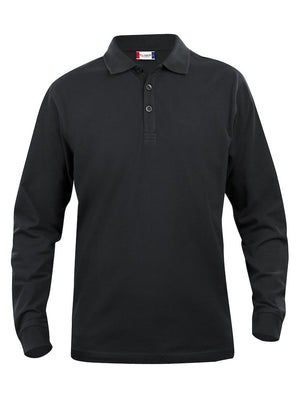Classic Langærmet Herre Polo, Sort - Clique 028245 - Modekompagniet.dk