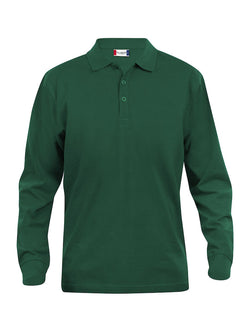 Classic Langærmet Herre Polo, Flaskegrøn - Clique 028245 - Modekompagniet.dk