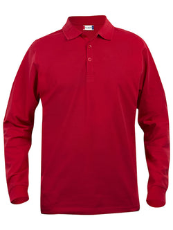 Classic Langærmet Herre Polo, Rød - Clique 028245 - Modekompagniet.dk