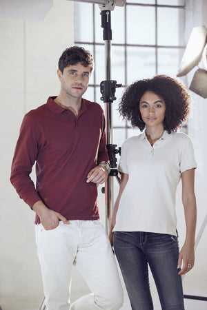 Classic Langærmet Herre Polo, Sort - Clique 028245 - Modekompagniet.dk