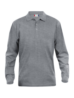 Classic Langærmet Herre Polo, Grå - Clique 028245 - Modekompagniet.dk