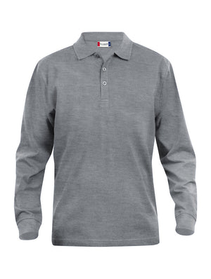 Classic Langærmet Herre Polo, Grå - Clique 028245 - Modekompagniet.dk
