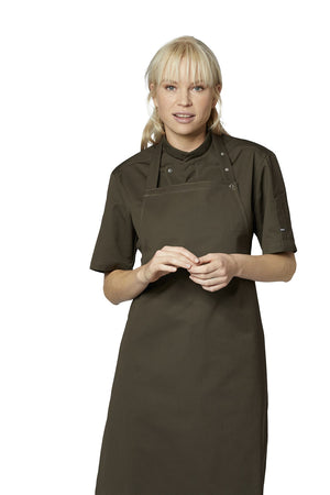 KOKKE-/SERVICEJAKKE KORT ARM - Herre/ Dame - Oliven - 23516 - Modekompagniet.dk