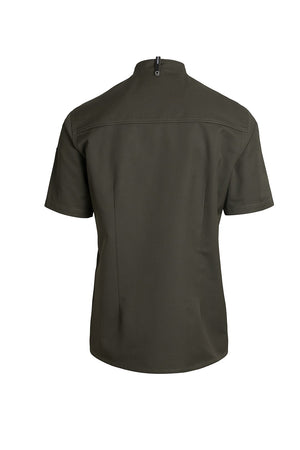 KOKKE-/SERVICEJAKKE KORT ARM - Herre/ Dame - Oliven - 23516 - Modekompagniet.dk