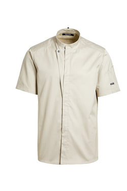 KOKKE-/SERVICEJAKKE KORT ARM - Herre/ Dame - Sand - 23516 - Modekompagniet.dk