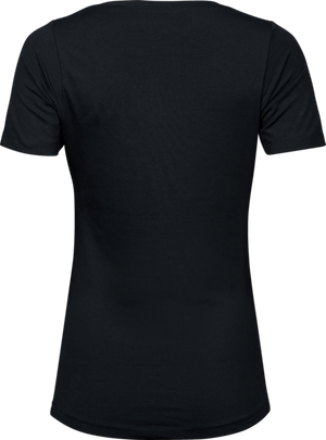 Stretch tee - Dame - Sort - Style 450 - Modekompagniet.dk