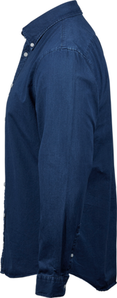 Casual twill shirt - Herre - Denim - Style 4002 - Modekompagniet.dk