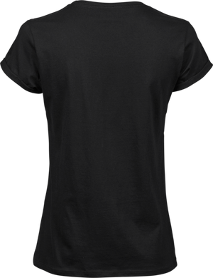 Roll-up tee - Dame - Sort - Style 5063 - Modekompagniet.dk