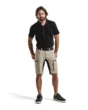 Service Shorts Med Stretch - Herre - Sand - 1449 Blåklæder - Modekompagniet.dk