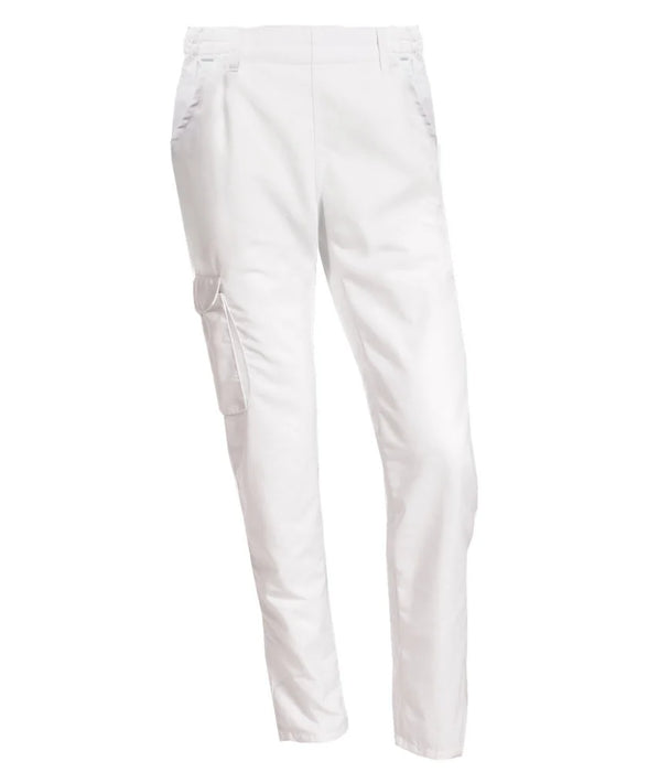 Nybo Workwear Perfect Fit pull-on chinos - Herre/ dame - Hvid - 505021200 - Modekompagniet.dk